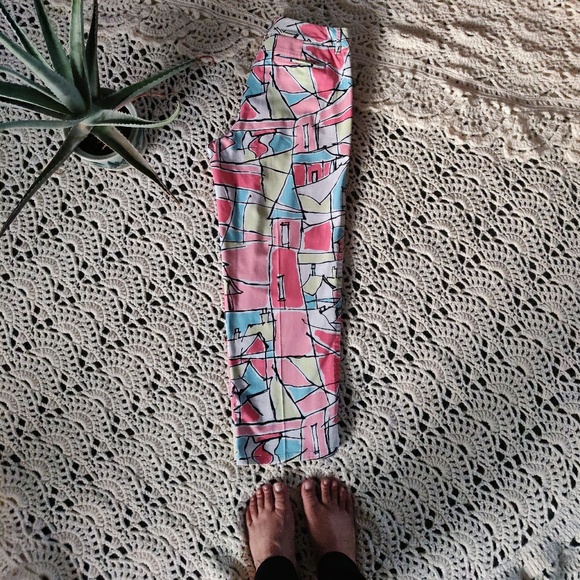 Talbots Town Printed Slacks Size 4 - Picture 2 of 6